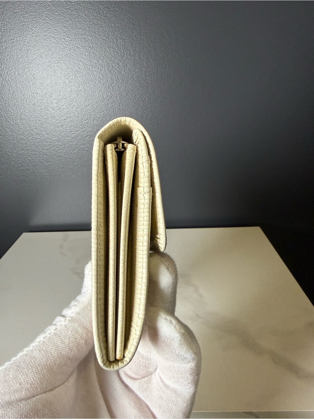 Louis Vuitton Cream Epi Leather Wristlet Clutch - Picture 3 of 6